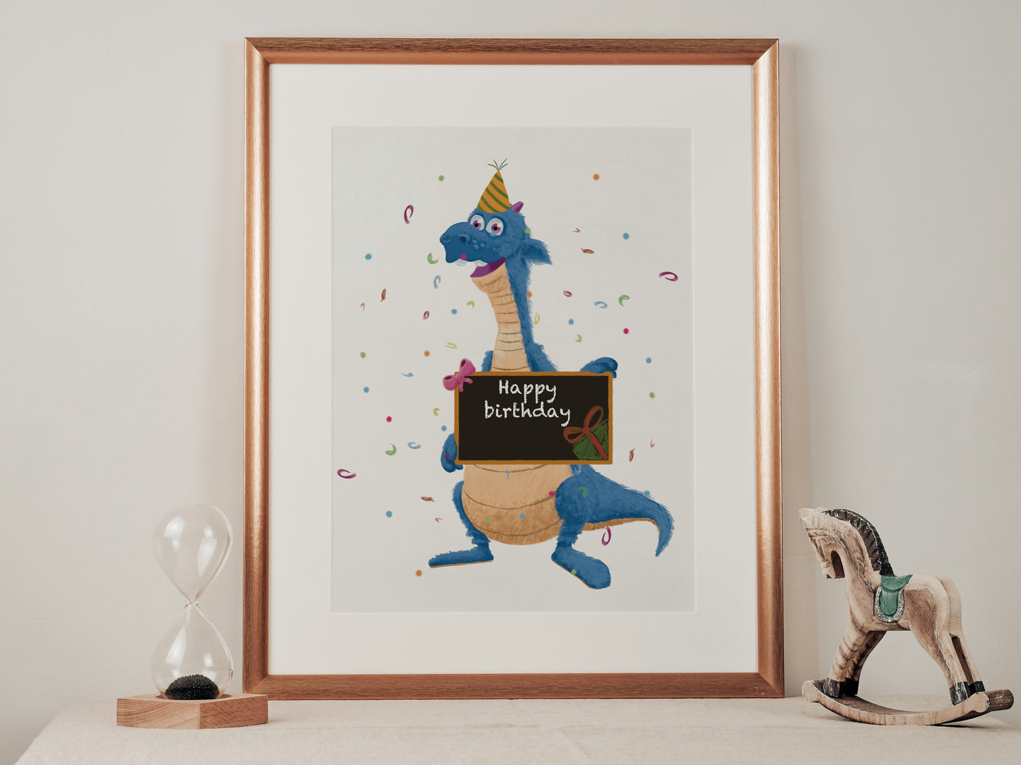Digital Nursery Wall Art - Morris Happy Birthday