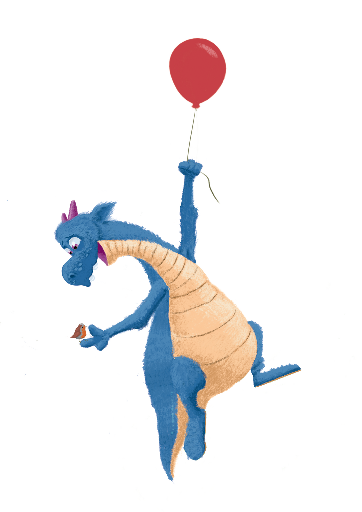Morris with balloon - Printable nursery art (digital download)