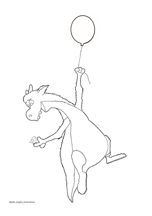 Kleurplaat - Morris Ballon
