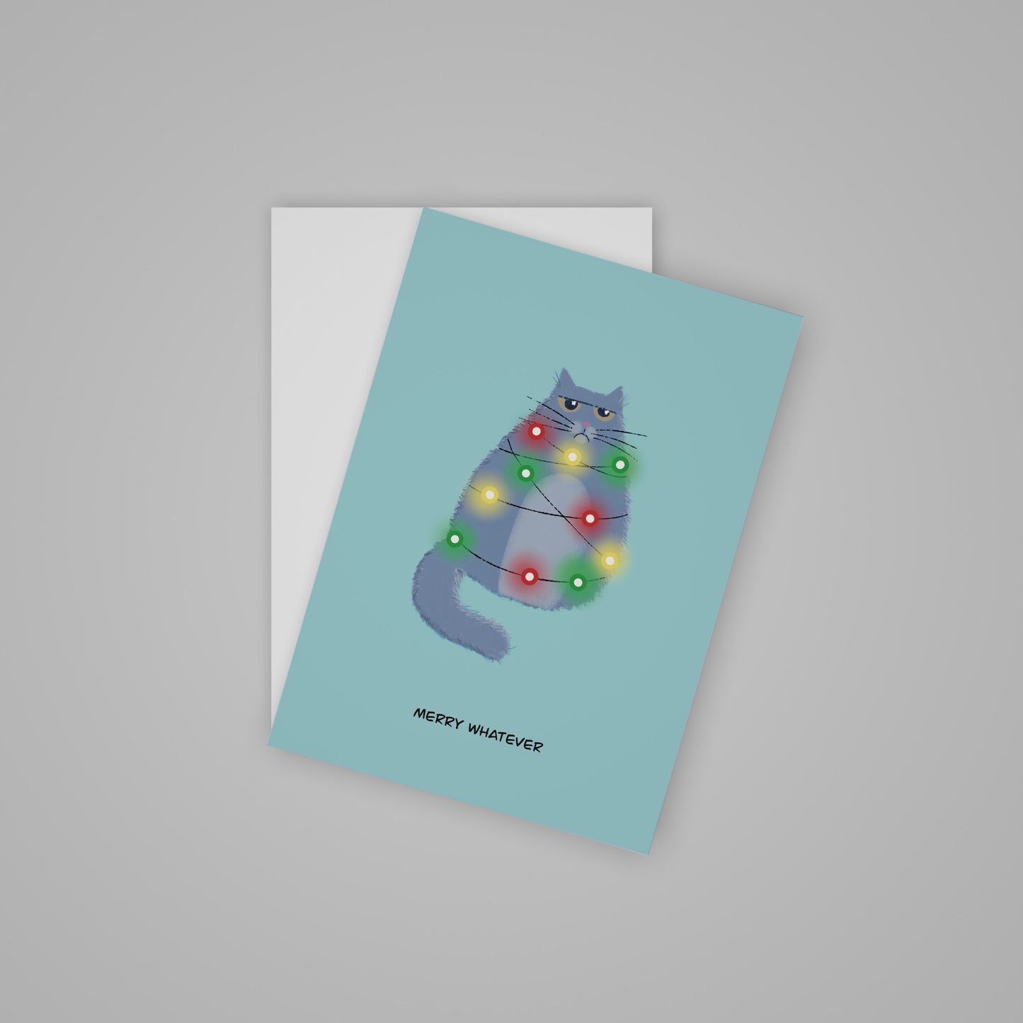 Postkaart - Grumpy Cat Merry Whatever