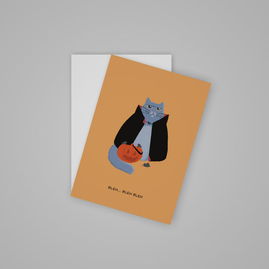 Postkaart - Grumpy cat Bleh