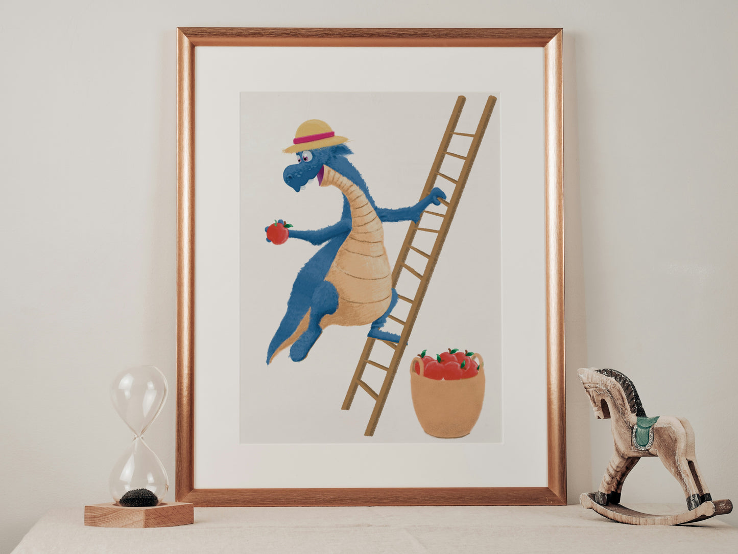 Digital Nursery Wall Art - Morris Picking Apples