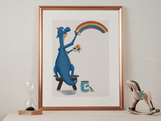 Digital Nursery Wall Art - Morris Rainbow